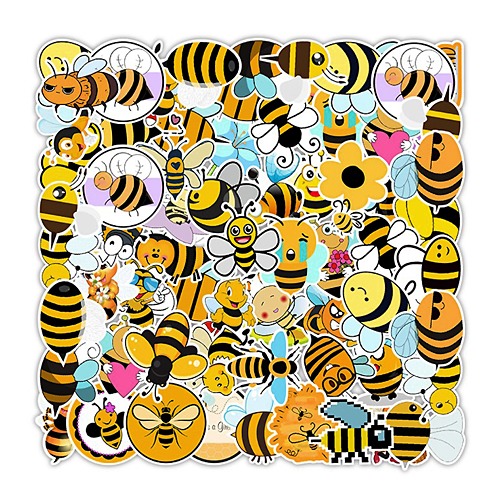 꿀벌 데코 방수 스티커(50매 세트)