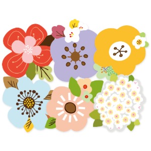 꽃 패턴지(카드,가랜드용)
